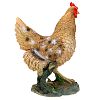 12556-1 - Скульптура-фигура для сада из полистоуна "Курица на камушке" 30х33см (Россия)