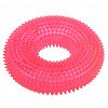 - "Пэт тойс (Pet toys)" Игрушка для собаки "Кольцо с шипами" д11,5см h4см, ПВХ, с пищалкой, светящаяся, на картоне, прозрачная, цвета в ассортименте: синий, розовый, зеленый, желтый (Китай)