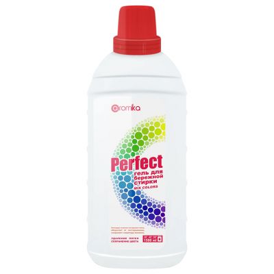 Гель для стирки белья "Perfect" 1,5л, 8х10,5х29см, бережная стирка, для цветных тканей, удаляет трудновыводимые пятна, придает свежесть и нейтрализует неприятные запахи, MIX COLOR (Казахстан)