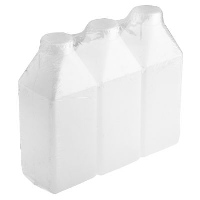 Бутылка для заморозки продуктов пластмассовая 0,9л, 7,5х7,5х20см, набор 3шт, белый (Китай) Товар возврату и обмену не подлежит.