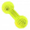  - "Пэт тойс (Pet toys)" Игрушка для собаки "Гантеля" 14х5см h5см, ПВХ, с пищалкой, светящаяся, на картоне, прозрачная, цвета в ассортименте: синий, розовый, зеленый, желтый (Китай)