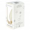 ФУ-5/П - Елочная игрушка фигурка стеклянная "Домик низкий" h9см, прозрачный, ручная художественная роспись, подарочная упаковка (Россия)