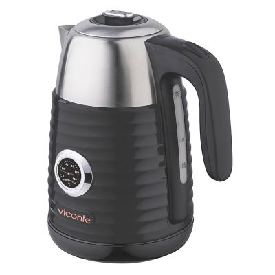 Чайник электрический "Viconte" 1,7л, 2200Вт, закрытый нагревательный элемент, корпус из высококачественной нержавеющей стали, встроенный термометр на корпусе, шкала уровня воды, автоматическое отключение при закипании, защита от перегрева (Китай)
