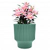 АР17-32 - Горшок для цветов пластмассовый "Аркада" 2,85л, д17см, h15,5см, со вставкой, нефрит (Россия)