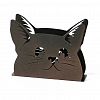 SL046-CY - Салфетница металлическая "Котофей" 12х13,1х9,5см, шоколадный (Беларусь)