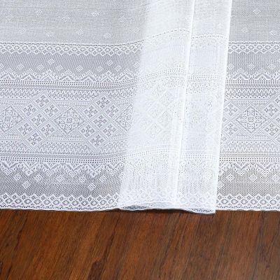 Коврик ПВХ "Славянка" 37х137см, для ящиков и полок, "LACE" гладкая, на пленке, белый с перламутром, упак. "эконом" п/э 22х30см т.м. "Домашняя Мода" (Китай)