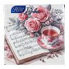 3941 - Салфетки бумажные 33х33см "GrandPero Deluxe", 3-х слойные, 20 штук в упаковке, "Ноктюрн" (Россия)