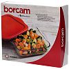 59024K - "Боркам (Borcam)" Форма стеклянная жаропрочная 3,2л, 28х28х11см, квадратная, пластмассовая крышка, цветная коробка, Pasabahce (Турция)