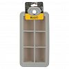 74-004 - Форма для льда "Linea Silicone" 21х10,3x4,6см, 6 ячеек, силикон, серый, "Regent" (Китай)