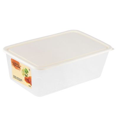 "Sugar&Spice" Контейнер для продуктов пластмассовый "Корица" 1,6л, 22х14х7,5см, белый зефир, подходит для СВЧ (Россия)
