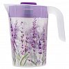 17544 - Кувшин пластмассовый "Lavender" 2л, д21см, h14,5см, с крышкой (Россия)