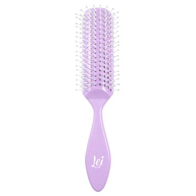 Расческа массажная "Lei" 20,5х3,5х3см, серия 020, пластик, пластмассовые зубья, фиолетовый (Россия)