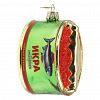 ФУП4-2427/1 - Елочная игрушка фигурка стеклянная "Икра" h10,5см, ручная художественная роспись, подарочная упаковка (Россия)