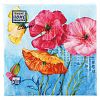 57048 - Салфетки бумажные "Bouquet Home Collection Classic" 33х33см, 3-х слойные, 20 штук в упаковке, 100% целлюлоза, "Акварельные маки" (Россия)