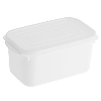 Контейнер для заморозки продуктов пластмассовый "Морозко" 700мл, 14,5х8х8см, полипропилен, с крышкой п/э, белый (Китай)