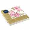 25239 - Салфетки бумажные "Art Bouquet" 33х33см, 3-х слойные, 20 штук в упаковке, 100% целлюлоза, "Розы в золотой рамке" (Россия)
