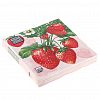42313 - Салфетки бумажные "Bouquet Home Collection Classic" 33х33см, 3-х слойные, 20 штук в упаковке, 100% целлюлоза, "Клубника" (Россия)