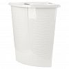 KL170011048 - "Keeplex" Корзина для белья с откидной крышкой пластмассовая "Regular", 40л, угловая, 50х37х54см, белое облако (Россия)