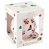 КУ-100-214118 - Елочная игрушка шар стеклянная "Рябина на снегу" д10см, ручная художественная роспись, подарочная упаковка (Россия)