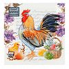 25279 - Салфетки бумажные "Bouquet Home Collection Classic" 33х33см, 3-х слойные, 20 штук в упаковке, 100% целлюлоза, "Пасхальная композиция" (Россия)