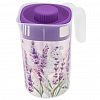 17544 - Кувшин пластмассовый "Lavender" 2л, д21см, h14,5см, с крышкой (Россия)