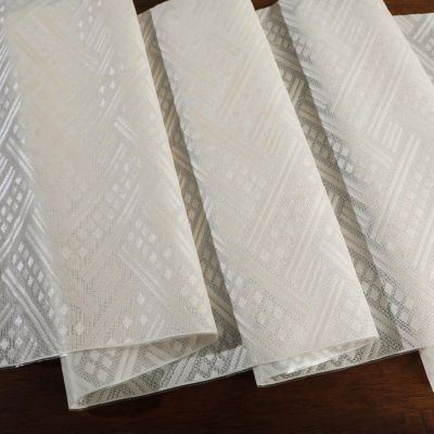 Коврик ПВХ "Орнамент" 37х137см, для ящиков и полок, "LACE" фактурная, на пленке, беж с перламутром, упак. "эконом" п/э 22х30см т.м. "Домашняя Мода" (Россия)