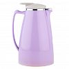 AOU-ZKFW20 - Кувшин (термос) пластмассовый "Ричард" 1,4л, д14,7см, h24,5см, горло д6,8см, колба из нержавеющей стали; винтовая пробка с кнопкой, пластик, нерж. ободок; с ручкой, сиреневый, в коробке (Китай) Возможно выцветание краски по низу. Товар возврату и обм