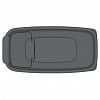 АП 1135 - Контейнер для сыпучих продуктов пластмассовый 1,4л, 17х8,5х15,5см, полипропилен, дымчатый (Россия)