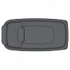АП 1135 - Контейнер для сыпучих продуктов пластмассовый 1,4л, 17х8,5х15,5см, полипропилен, дымчатый (Россия)