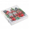 25649 - Салфетки бумажные "Bouquet Home Collection Classic" 33х33см, 3-х слойные, 20 штук в упаковке, 100% целлюлоза, "Котята с подарками" (Россия)