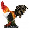 F113 - Скульптура-фигура для сада из полистоуна "Петух на подсолнухах" 33х34см (Россия)