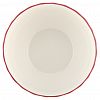 7" 061783 - "Карельская брусника" Салатник фарфоровый 1,25л, д18см, h8,5см, с деколью, волнистый край, отводка, белый (Китай)