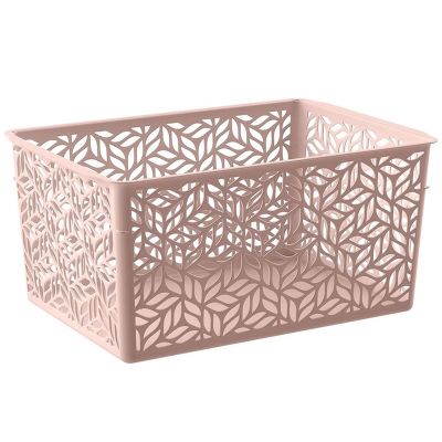 Корзина пластмассовая для хранения "Linden" 3,2л, 23х16х11см, универсальная, полипропилен, бежевый (Россия)