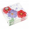 57456 - Салфетки бумажные "Desna Design" 24х24см, 1 слойные, 40 штук в упаковке, 100% целлюлоза, "Космея" (Россия)