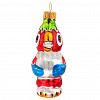 ФУ-432 - Елочная игрушка фигурка стеклянная "Попугай Кеша" h9см, ручная художественная роспись, подарочная упаковка (Россия)