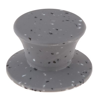 Ручка-кнопка для крышки д4,5-5,6см, h3см, силикон/нейлон, серый гранит, в пакете (Китай)