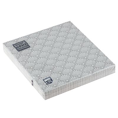 Салфетки бумажные "Bouquet Home Collection Classic" 33х33см, 3-х слойные, 20 штук в упаковке, 100% целлюлоза, "Серебряный веер" (Россия)
