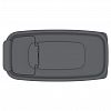 АП 1136 - Контейнер для сыпучих продуктов пластмассовый 1,8л, 17х8,5х20,5см, полипропилен, дымчатый (Россия)