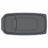 АП 1136 - Контейнер для сыпучих продуктов пластмассовый 1,8л, 17х8,5х20,5см, полипропилен, дымчатый (Россия)