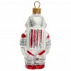 ФУ-616/1 - Елочная игрушка фигурка стеклянная "Космонавт" h11см, красный, ручная художественная роспись, подарочная упаковка (Россия)