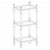 М2744 - Этажерка пластмассовая малая 3-х ярусная 34х28х52,7см, белый (Россия)