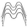  - Подставка для крышек хромированная 21,5х14х13,5см s4мм (Китай)