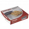 59034GREY - "Боркам (Borcam)" Форма стеклянная жаропрочная 2л, 25,6х22х6см, прямоугольная, серая пластмассовая крышкой, с ручками, цветная коробка, Pasabahce (Турция)