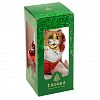 С960 - Елочная игрушка фигурка стеклянная "Рукавичка. Кот" 10см, ручная художественная роспись, подарочная упаковка, цвета микс (Россия)