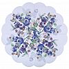 25393 - Салфетки бумажные "Art Bouquet Rondo" д32см, 3-х слойные, 12 штук в упаковке, 100% целлюлоза, "Черника. Голубой фон" (Россия)