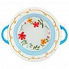 AYMT23-022 - "Марья (Maria)" Салатник фарфоровый 680мл, 22х18,5х6,1см, фигурный, с ручками, с деколью (Китай)