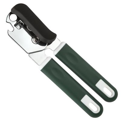 Консервовскрыватель из нержавеющей стали "Бабочка" "Грин" 19,5х5,5х5см, с открывашкой, пластмассовые ручки, на картоне (Китай)