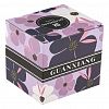 127032 - Кружка фарфоровая "Пробуждение" 500мл, д11,3см, h11,6см, на ножке, глянцевая фактурная глазурь, с деколью "Цветы", кремовый/зеленый, в коробке (Китай)