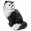  - Скульптура-фигура для сада гипсовая "Кот Васька" 23х30см, черный (Россия)
