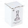 HF0640-10S - Подсвечник стеклянный "Вивьен" h10,8см, чаша д3,4см, h2см, основание д7см, в коробке (Китай)